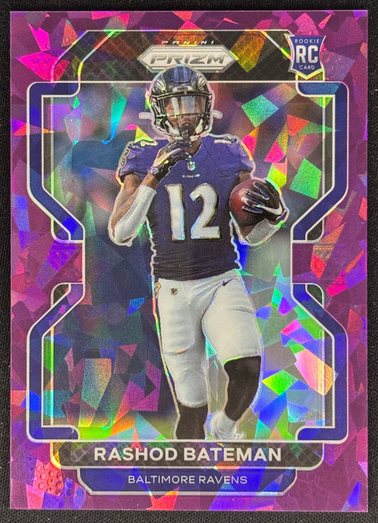Rashod Bateman 2021 Prizm Purple Ice /225 Ravens front