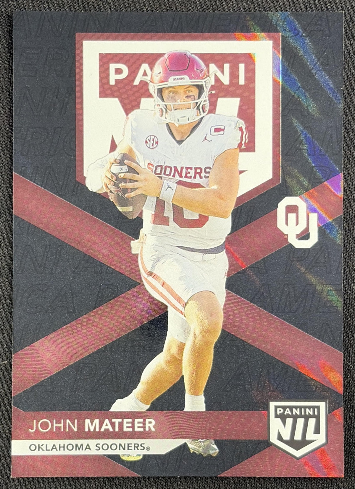John Mateer 2026 Panini NSCC Silver Pack Foil Sports Trading Card