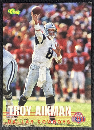 Troy Aikman 1995 Classic NFL Rookies Cowboys Sports Trading Cards
