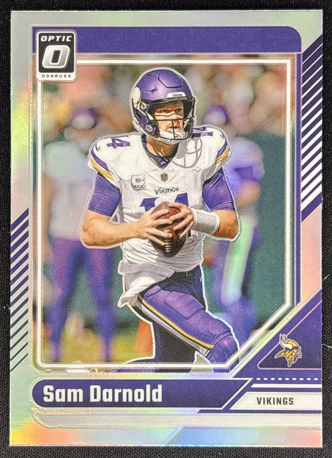 Sam Darnold 2024 Panini Donruss Optic Holo Vikings Sports Trading Card