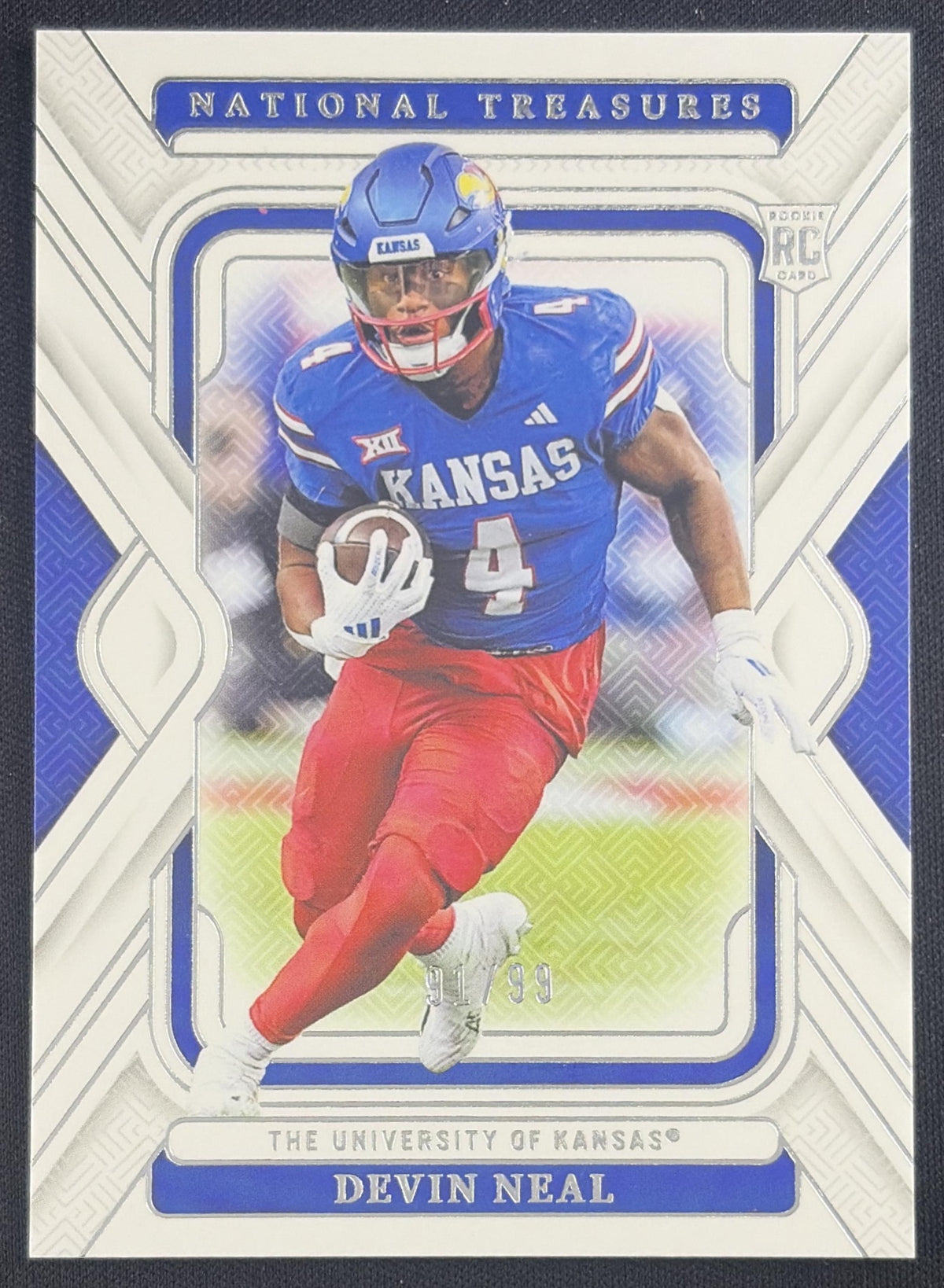 Devin Neal 2025 Panini National Treasures Collegiate /99 Jayhawks