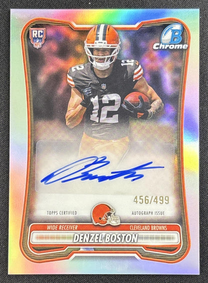 Denzel Boston 2026 Bowman Chrome Rookie Auto Refractor /499 Browns