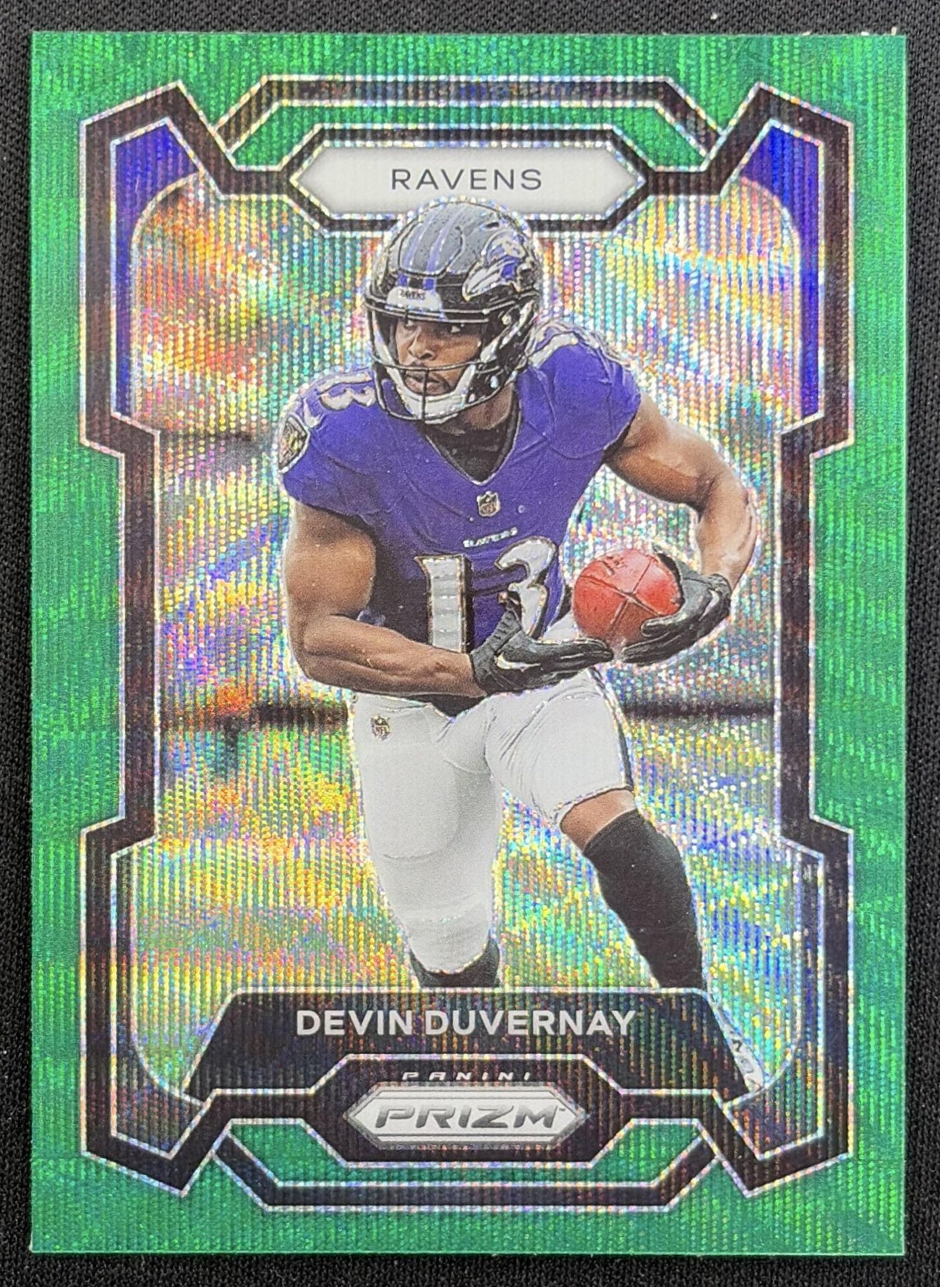 Devin Duvernay 2023 Panini Prizm Green Wave Ravens
