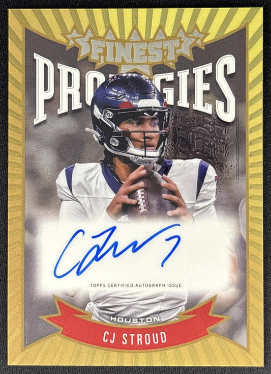 CJ Stroud 2024 Topps Finest Prodigies Auto Texans front
