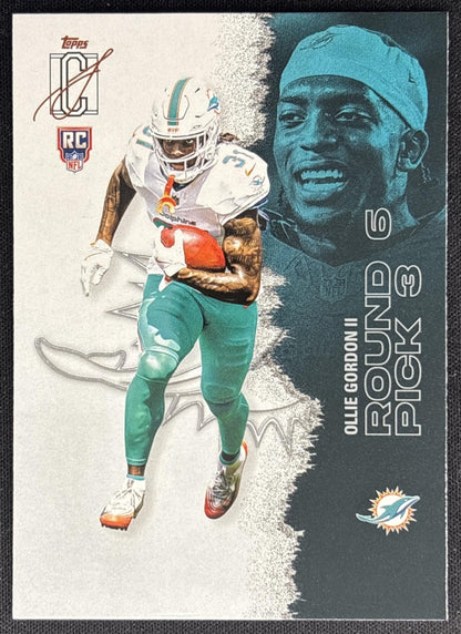 Ollie Gordon II 2025 Topps Signature Class Rookie Dolphins front