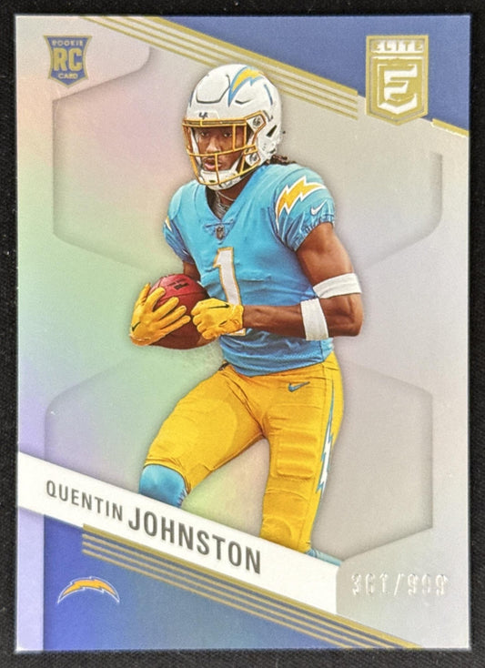 Quentin Johnston 2023 Panini Donruss Elite /999 Chargers