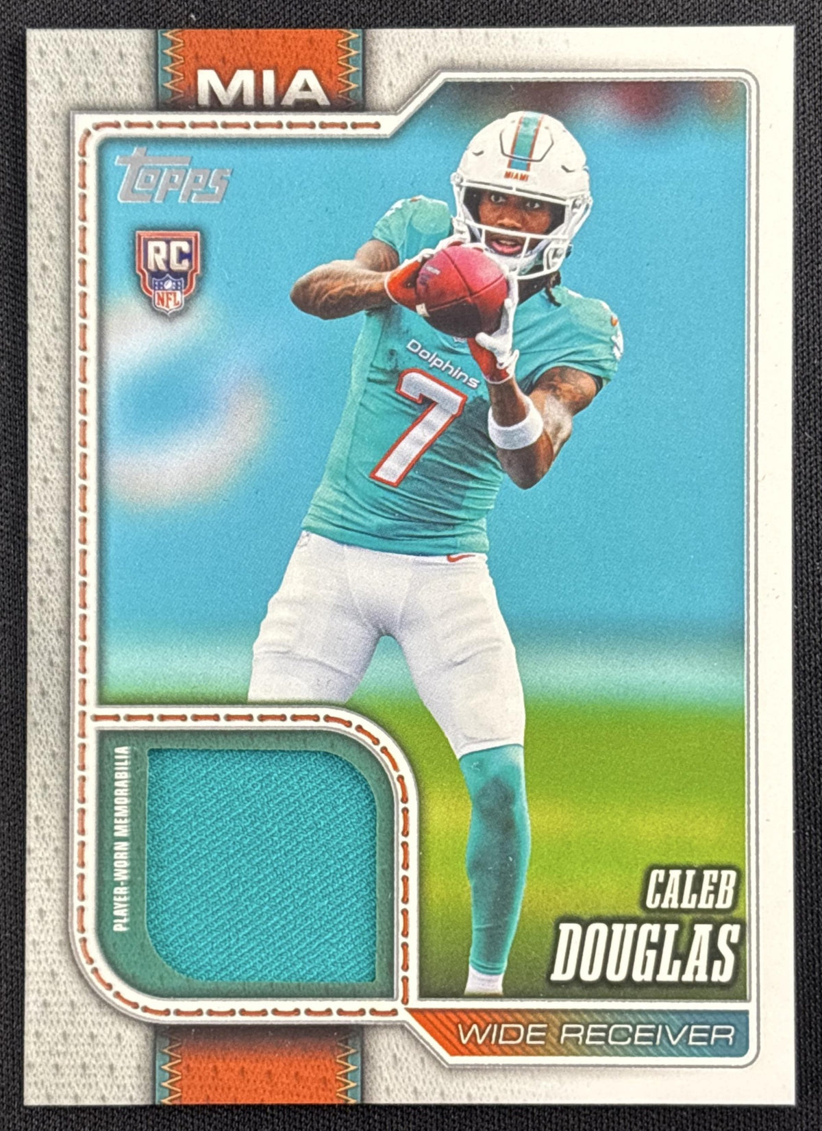 Caleb Douglas 2026 Topps Real One Relic Dolphins