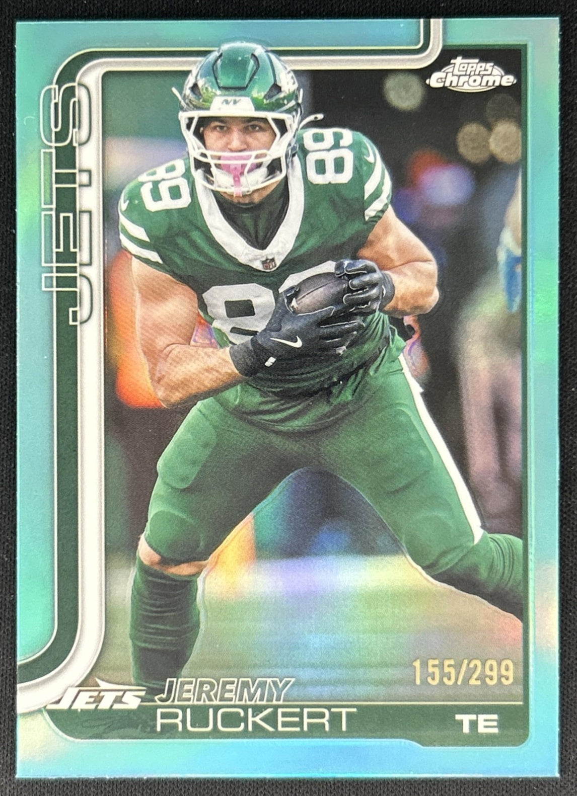 Jeremy Ruckert 2025 Topps Chrome Teal Refractor /299 Jets