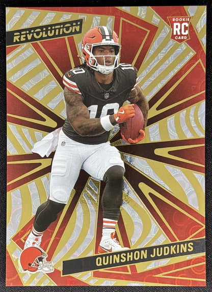 Quinshon Judkins 2025 Panini Revolution Rookies Groove Browns Sports Trading Cards