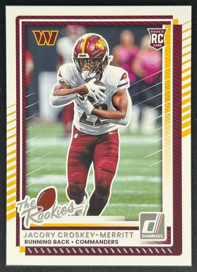 Jacory Croskey-Merritt 2025 Donruss Highlights The Rookies Commanders Sports Trading Cards