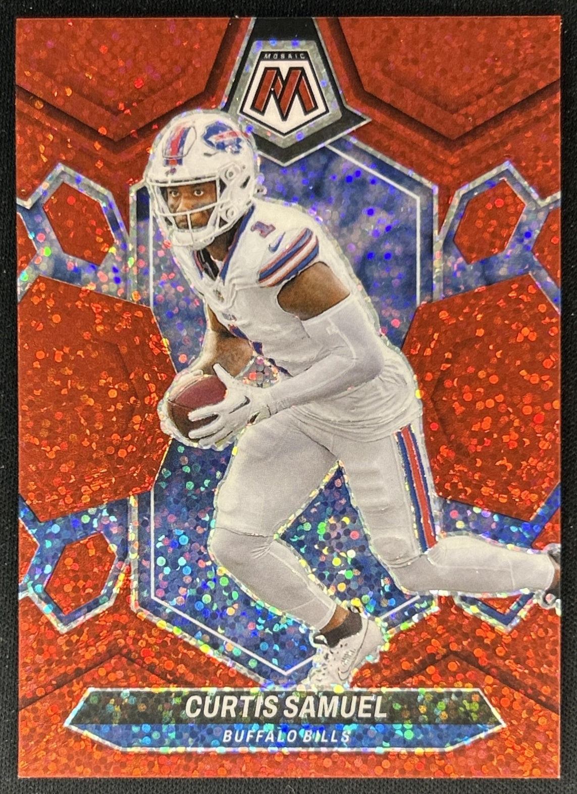 Curtis Samuel 2024 Panini Mosaic Red Sparkle Prizm Bills