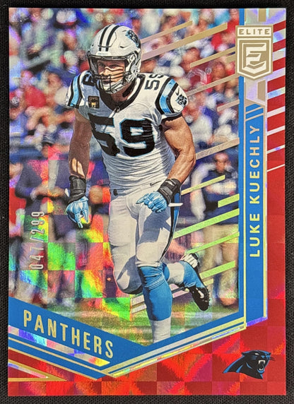 Luke Kuechly 2018 Panini Donruss Elite Red /299 Panthers front