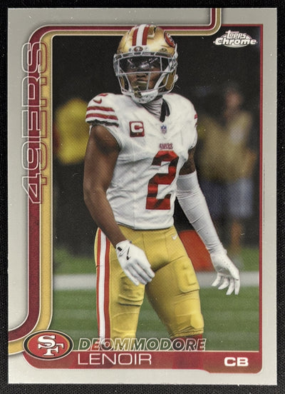 Deommodore Lenoir 2025 Topps Chrome 49ers Sports Trading Cards