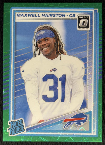 Maxwell Hairston 2025 Donruss Optic Rated Rookie Green Velocity Prizm Bills