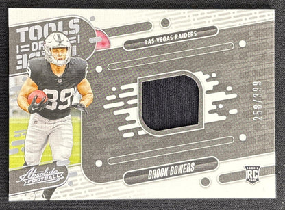 Brock Bowers 2024 Panini Absolute Tools of the Trade /399 Raiders Sports Trading Card