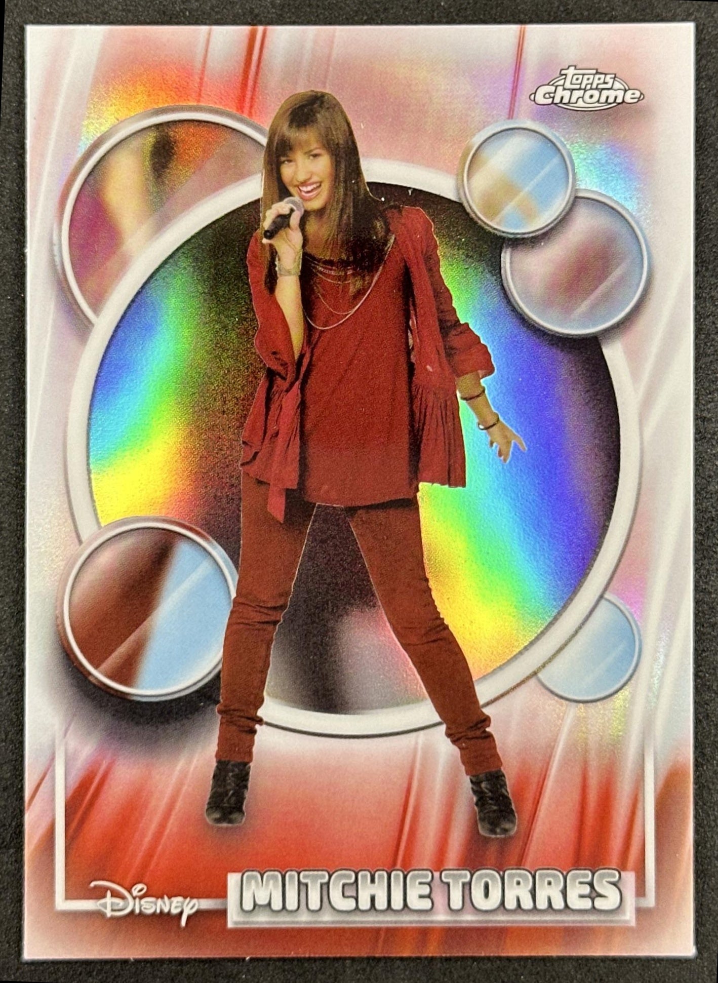 Mitchie Torres 2026 Topps Chrome Disney Refractor Front