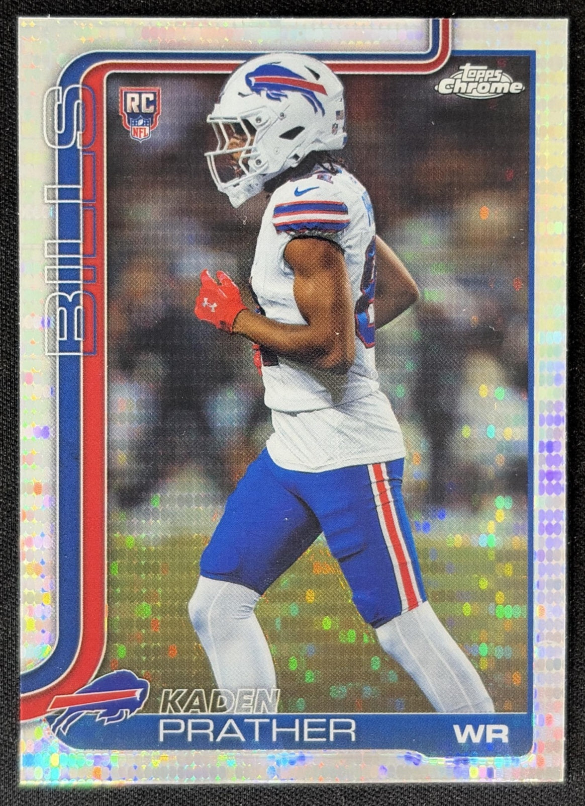 Kaden Prather 2025 Topps Chrome Rookie Refractor Bills
