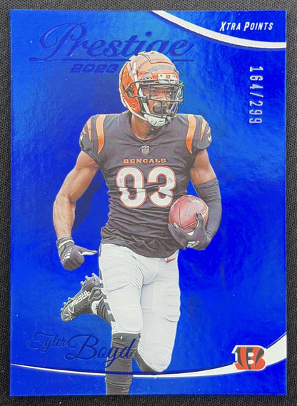 Tyler Boyd 2023 Panini Prestige Xtra Points Premium Blue /299 Bengals front