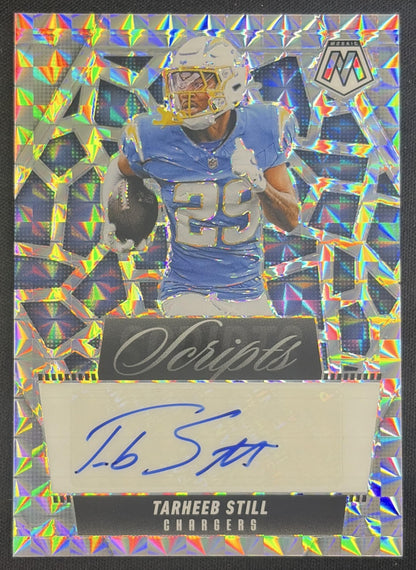 Tarheeb Still 2025 Panini Mosaic Scripts Chargers
