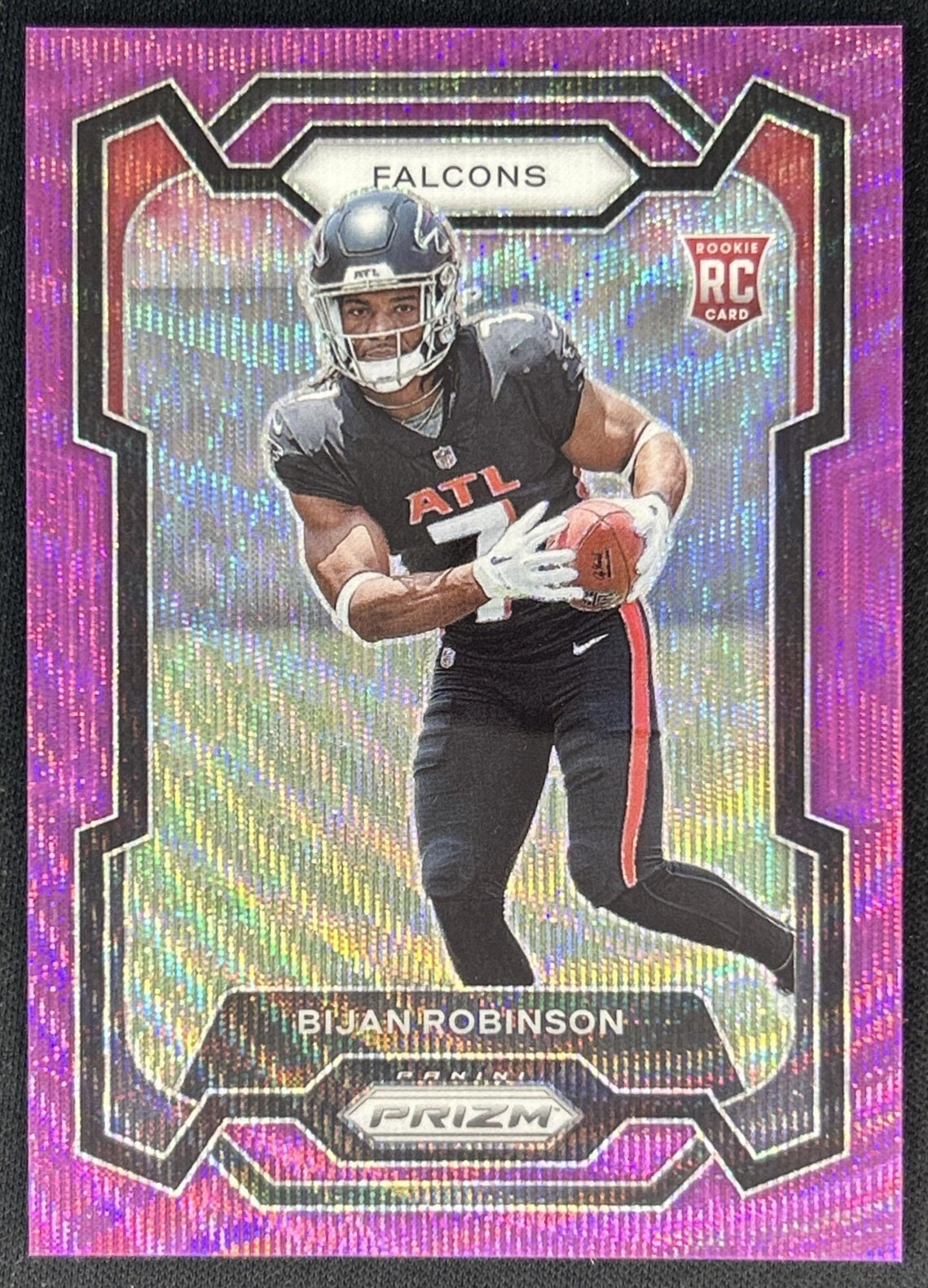 Bijan Robinson 2023 Panini Prizm Purple Wave /99 Falcons Sports Trading Cards