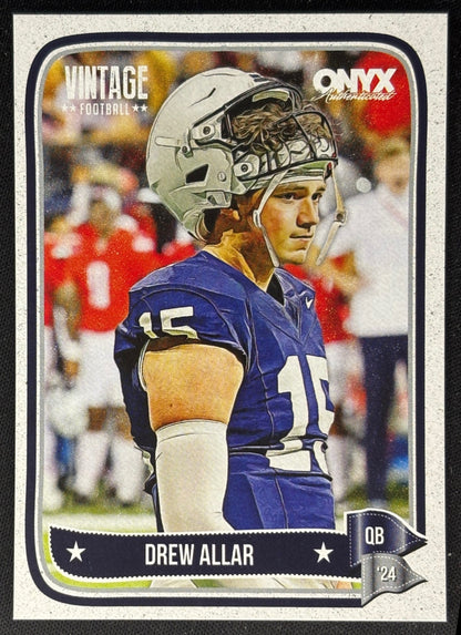 Drew Allar 2024 Onyx Vintage Collection Nittany Lions Sports Trading Cards