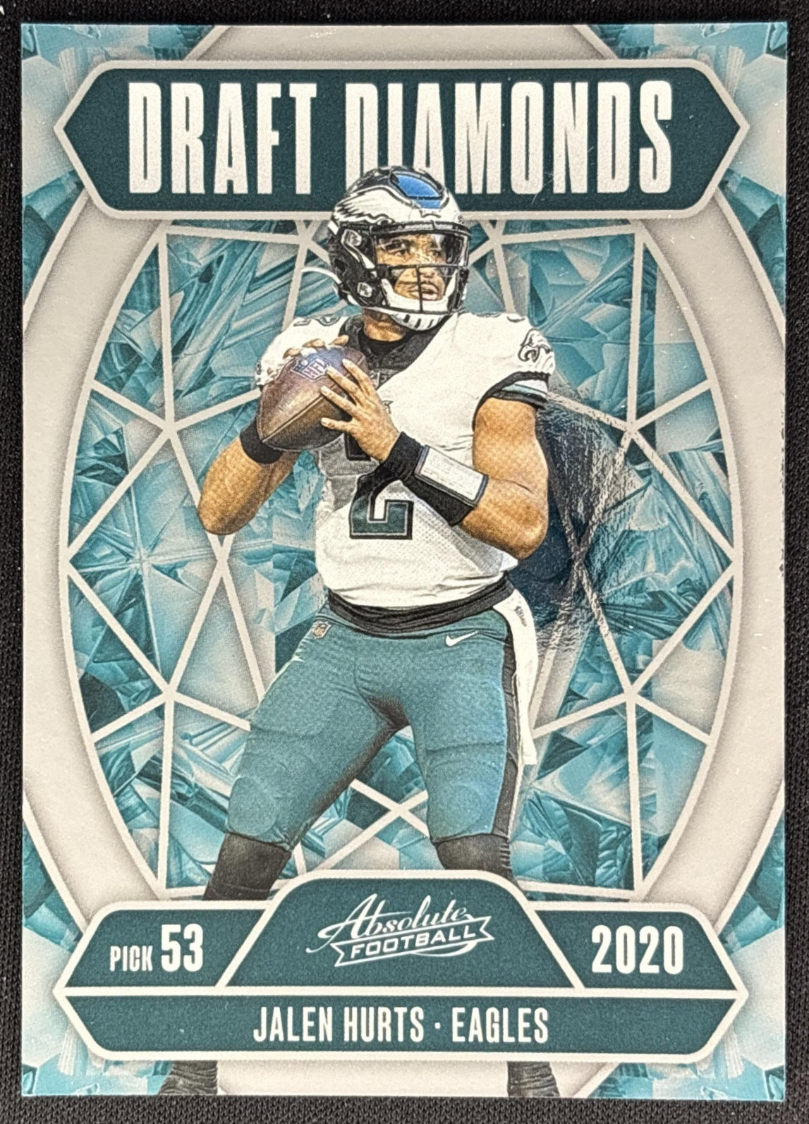 Jalen Hurts 2025 Panini Absolute Draft Diamonds Eagles front