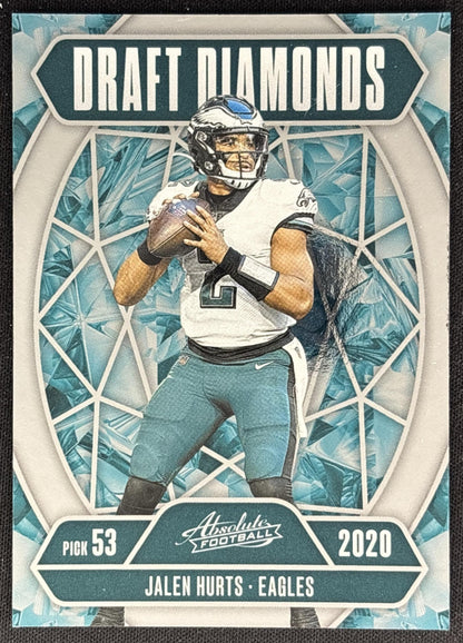 Jalen Hurts 2025 Panini Absolute Draft Diamonds Eagles front