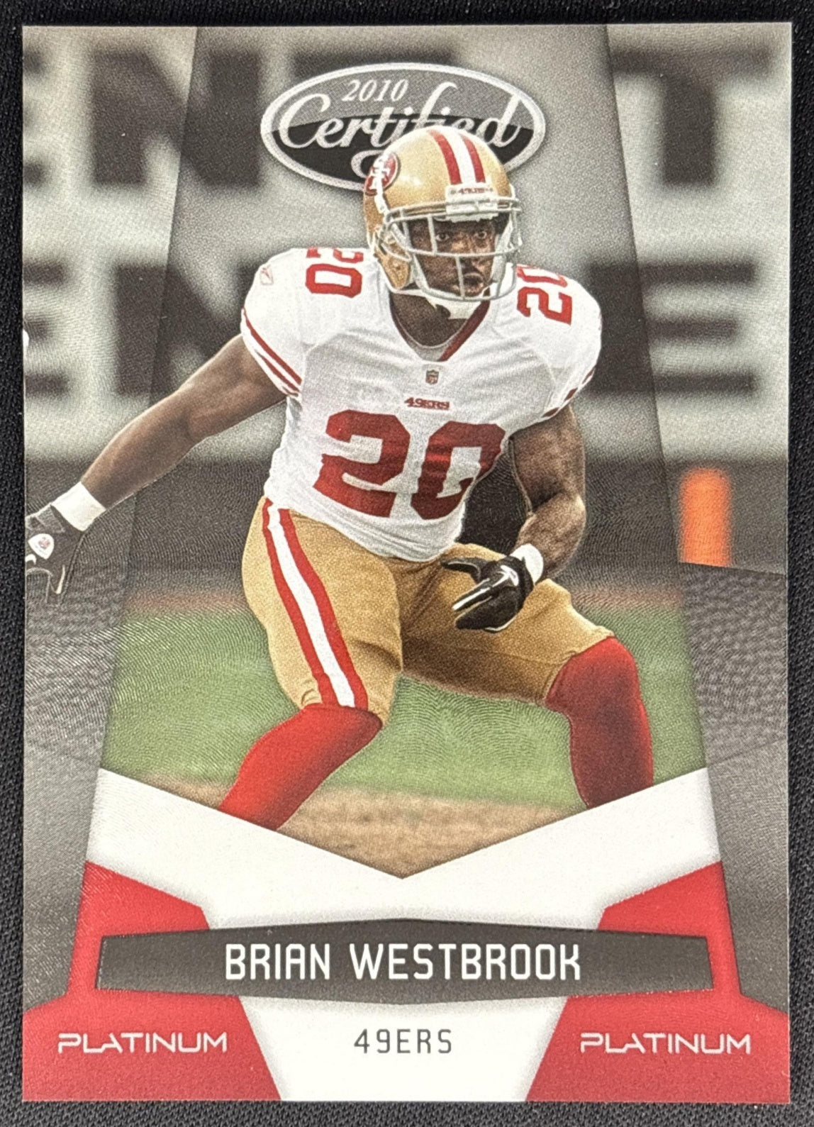 Brian Westbrook 2010 Panini Certified Platinum Red /999 49ers front