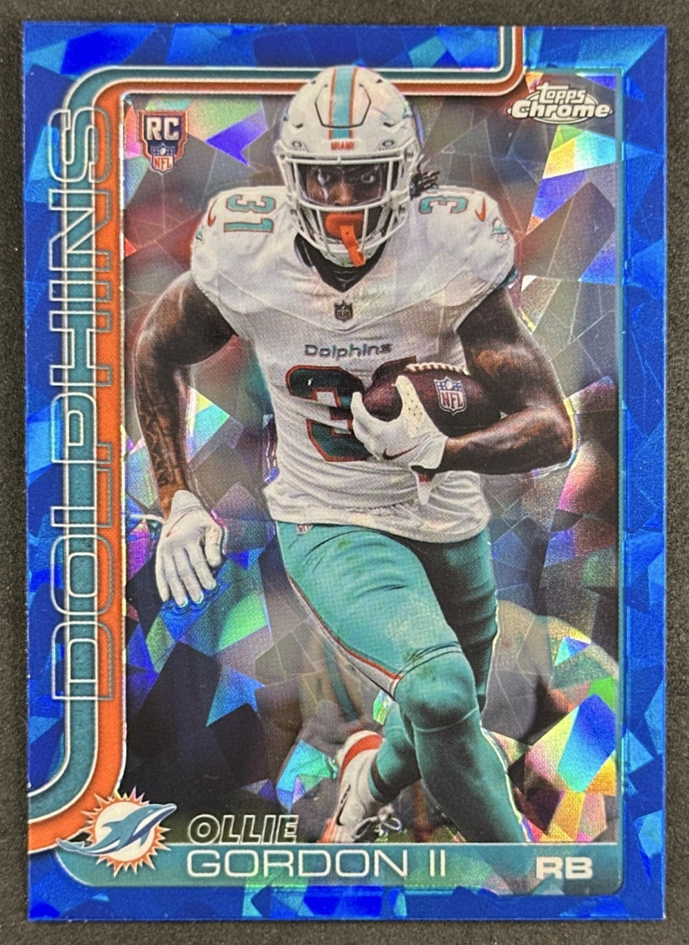Ollie Gordon II 2025 Topps Chrome Sapphire Dolphins