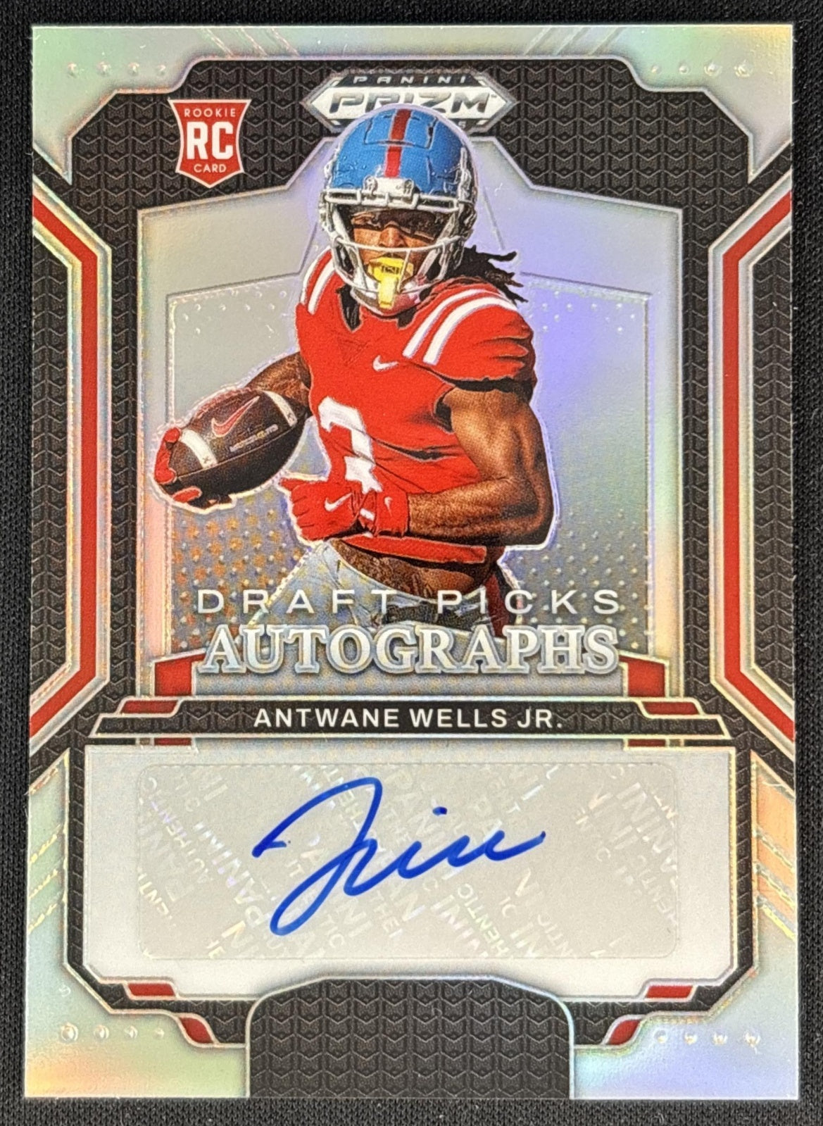 Antwane Wells Jr. 2025 Panini Prizm Draft Picks Auto Silver Rebels Front