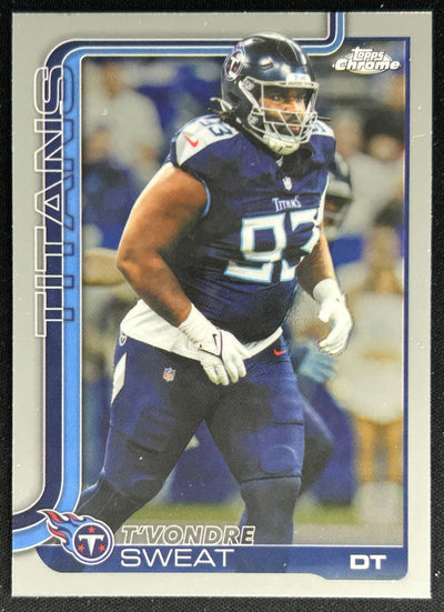 T'Vondre Sweat 2025 Topps Chrome Titans Sports Trading Cards