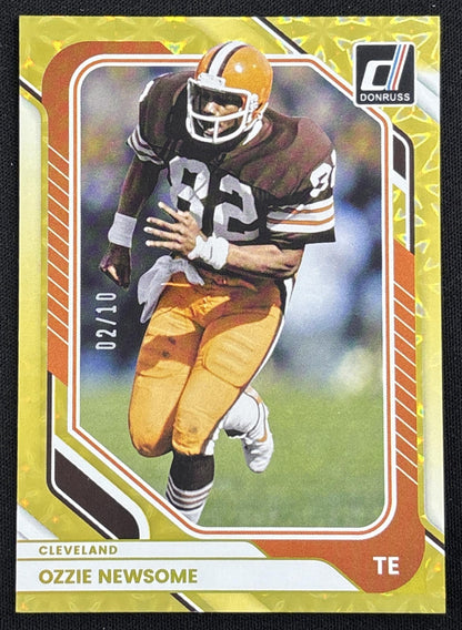 Ozzie Newsome 2026 Panini Donruss Gold /10 Browns sports trading card front