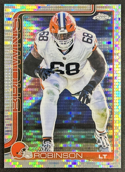 Cam Robinson 2025 Topps Chrome Pulsar Refractor Browns Sports Trading Cards