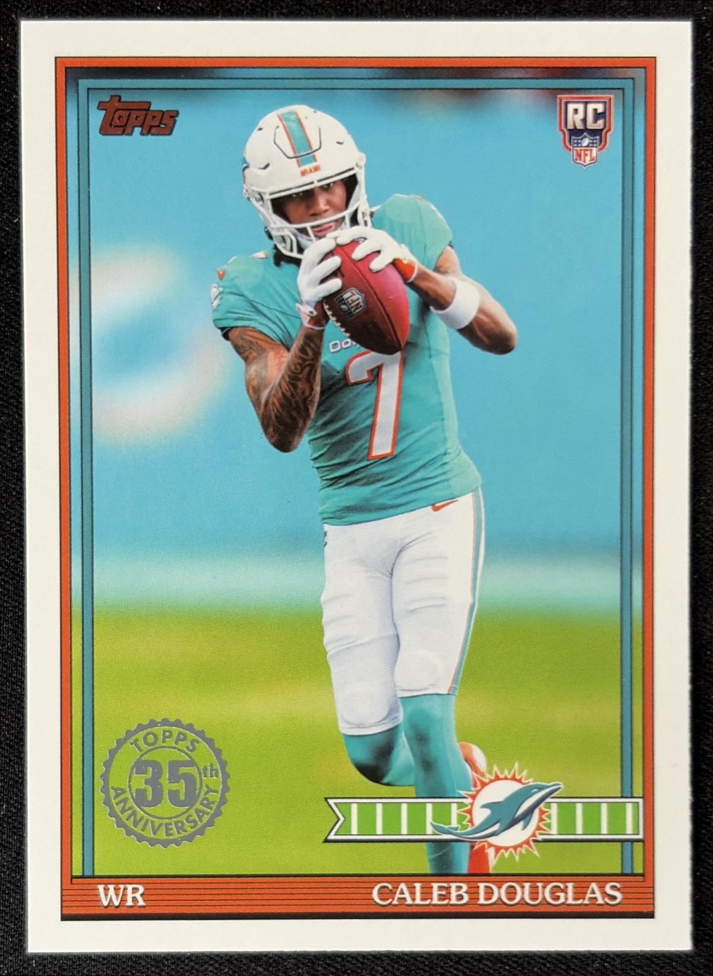 Caleb Douglas 2026 Topps 1991 Rookie Dolphins front