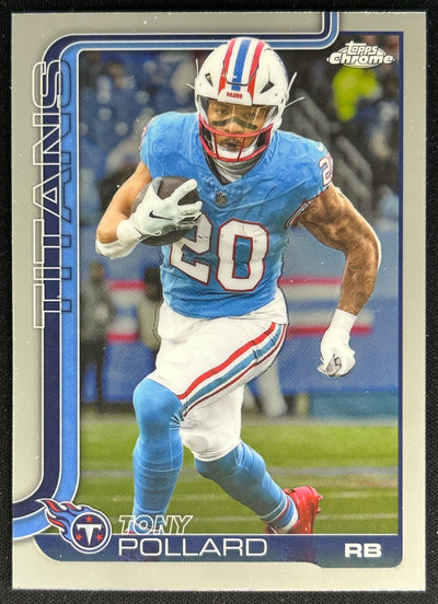 Tony Pollard 2025 Topps Chrome Titans Sports Trading Cards