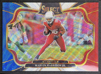 Marvin Harrison Jr. 2025 Panini Select Field Level Tri-Color Prizm /99 Cardinals