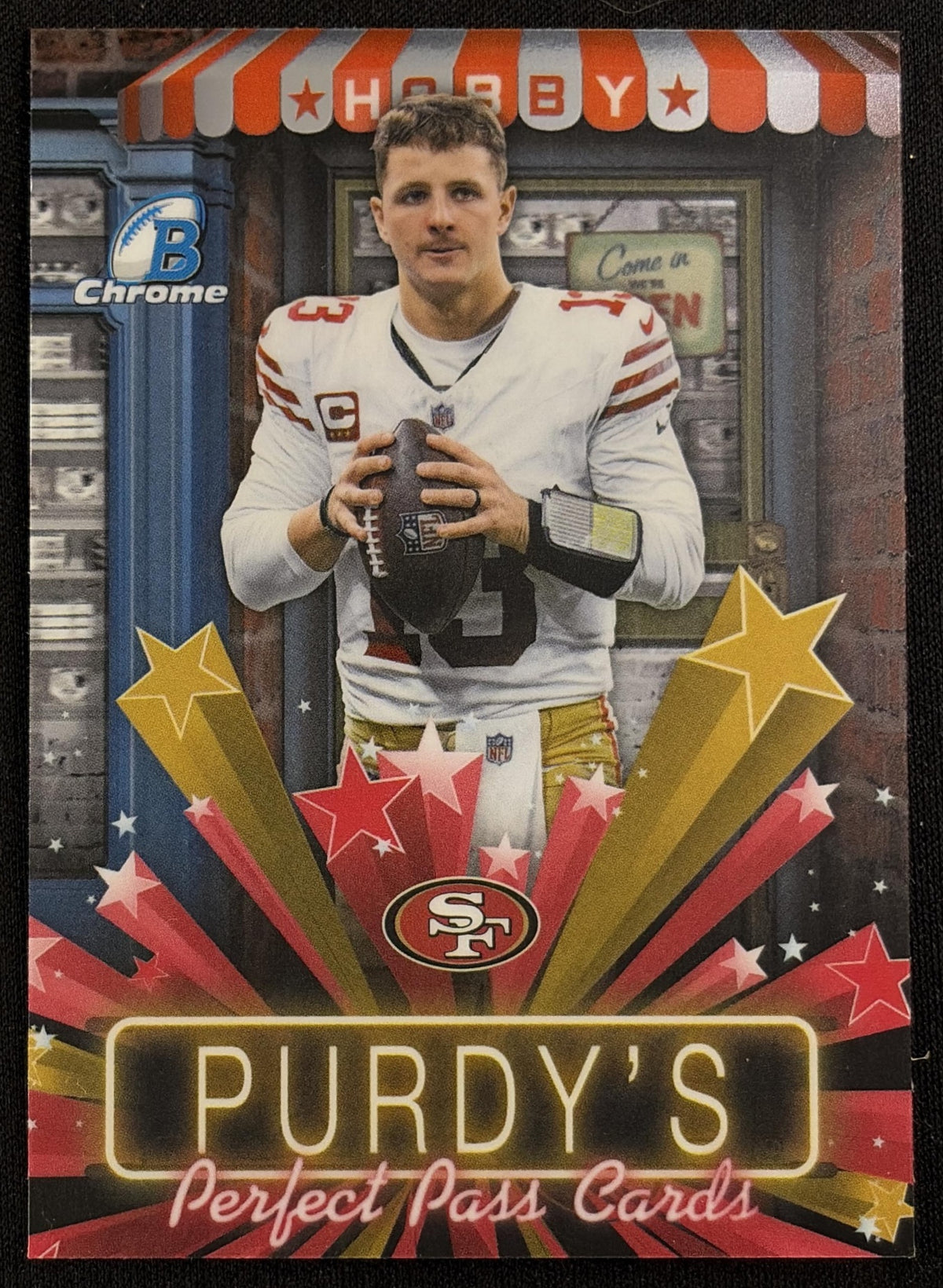 Brock Purdy 2026 Bowman Hobby Stars Chrome 49ers Sports Trading Card