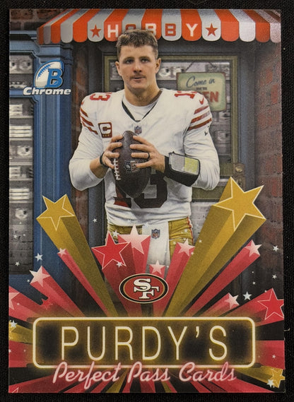 Brock Purdy 2026 Bowman Hobby Stars Chrome 49ers Sports Trading Card
