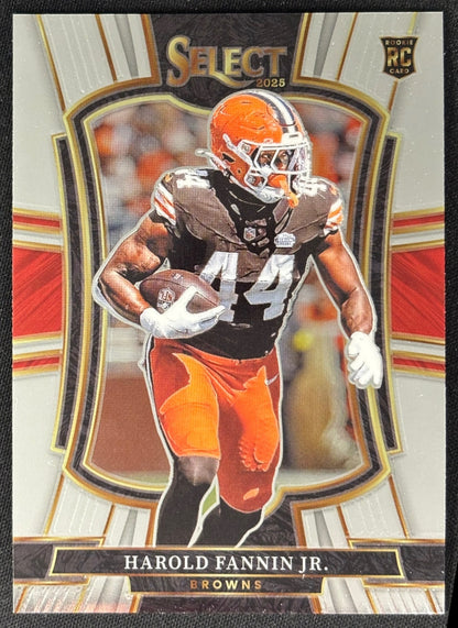 Harold Fannin Jr. 2025 Select Premier Level Browns Sports Trading Card