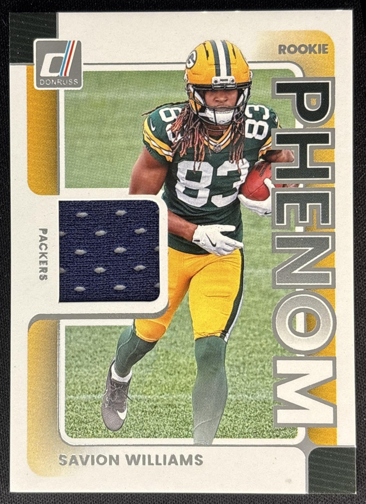 Savion Williams 2025 Panini Donruss Rookie Phenom Jerseys