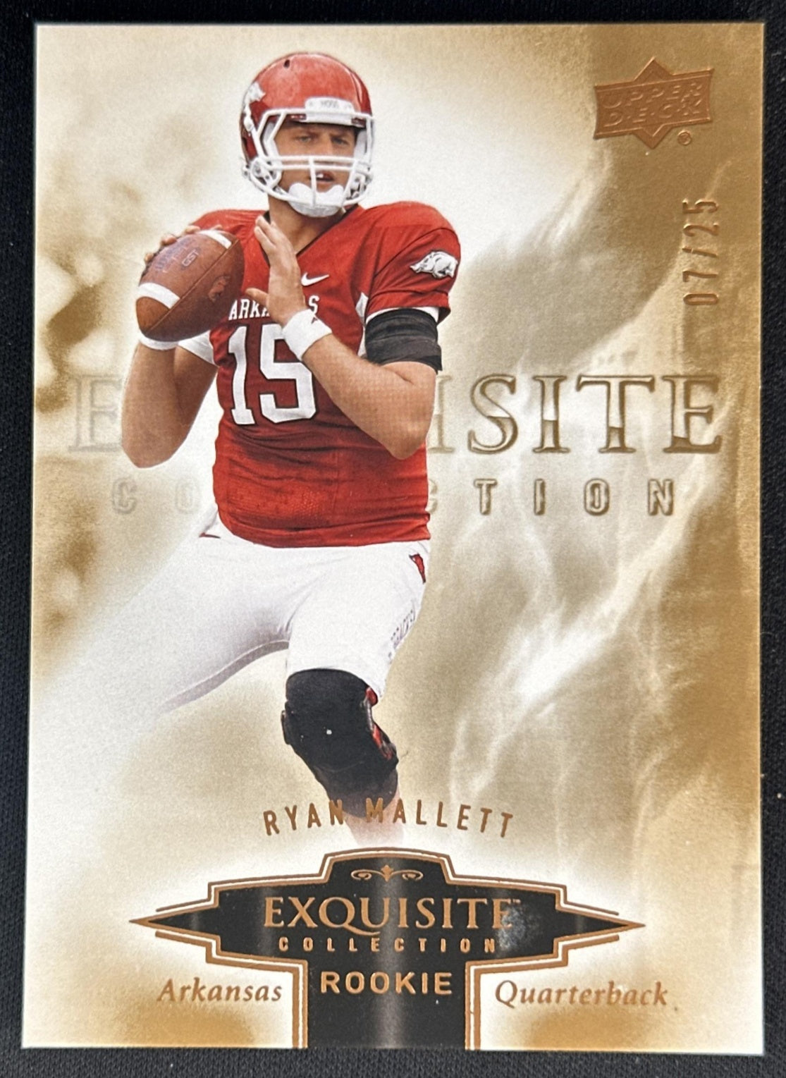 Ryan Mallett 2010 Exquisite Collection Draft Picks Bronze /25 Razorbacks Sports Trading Cards