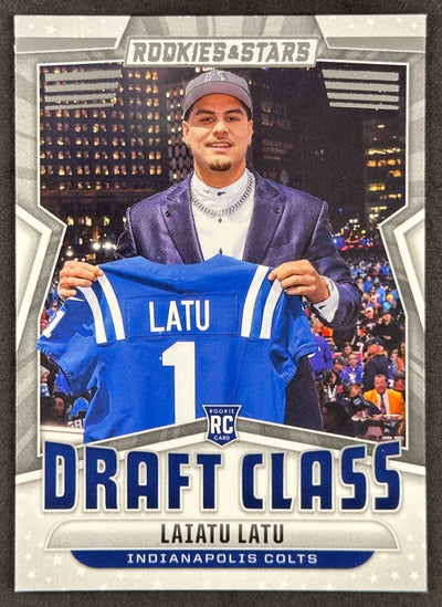 Laiatu Latu 2024 Rookies & Stars Draft Class Colts Sports Trading Card
