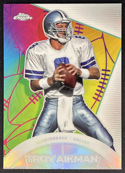 Troy Aikman 2023 Topps Composite Chrome All Etch Refractor Cowboys front