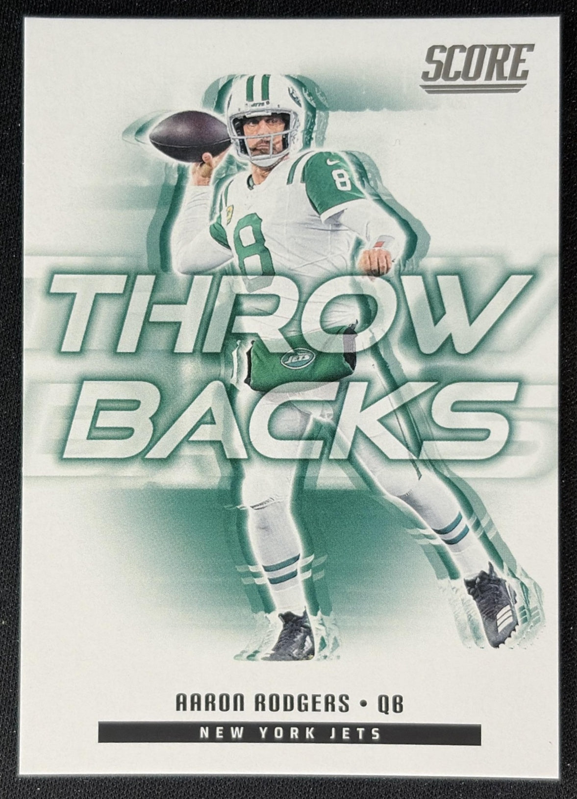 Aaron Rodgers 2025 Panini Score Throwbacks Jets Sports Trading Cards