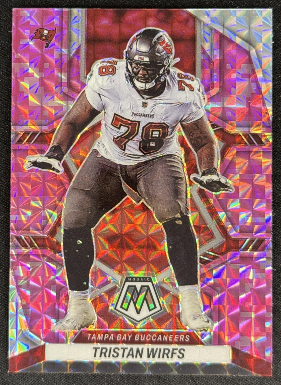 Tristan Wirfs 2022 Panini Mosaic Camo Pink Buccaneers Default Title Sports Trading Card