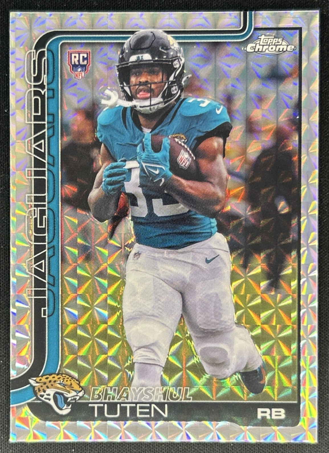 Bhayshul Tuten 2025 Topps Chrome Rookie Geometric Refractor Jaguars