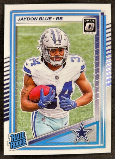 Jaydon Blue 2025 Donruss Optic Rated Rookie Cowboys Sports Trading Card
