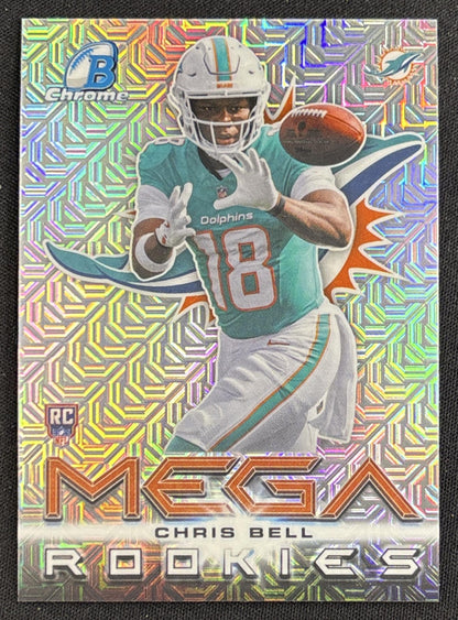 Chris Bell 2026 Bowman Chrome Mega Rookies Mojo Refractor Dolphins