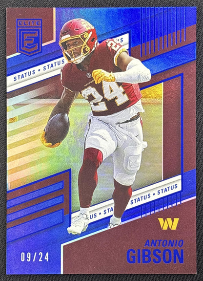 Antonio Gibson 2022 Panini Donruss Elite Status Die Cut /24 Commanders Sports Trading Card