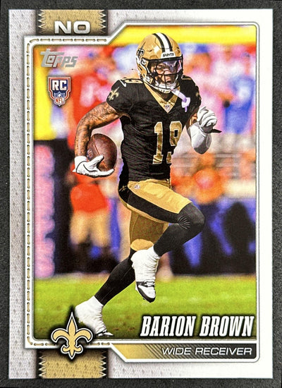 Barion Brown 2026 Topps Flagship Rookie Saints Sports Trading Cards